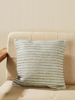 Fabindia - Celadon Coromandel Cotton Blend Cushion Cover (12x12 inches)