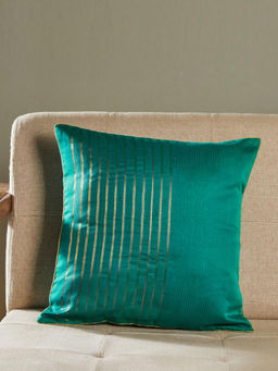 Fabindia - Turquoise Elijah Maheshwari Cushion Cover (16x16 inches)