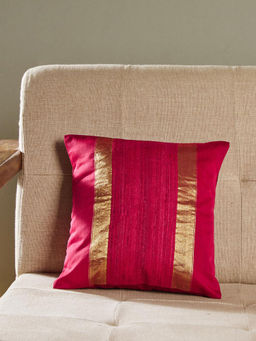 Fabindia - Pink Zena Maheshwari Cushion Cover (12x12 inches)