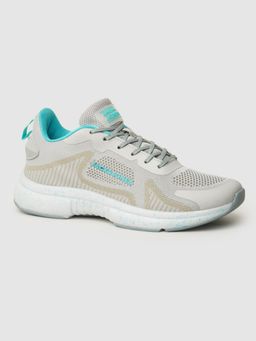 Jack & Jones - Grey Logo Print Mesh Sneakers