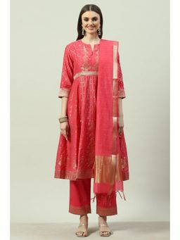 Biba - Women Pink Printed Palazzo (Set of 3)