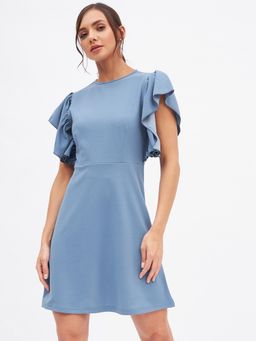 Kibo - Blue Polyester Dress For Women