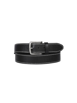 Celtic - Stylish Girls Black Leather Belt with Stitching Trendy