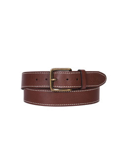 Celtic - Stylish Girls Brown Leather Belt with Stitching Trendy