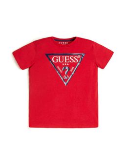 Guess - Red Cotton Logo Boys T-shirt
