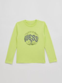 Guess - Green Cotton Logo Boy T-shirt