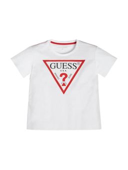 Guess - White Cotton Logo Boys T-shirt