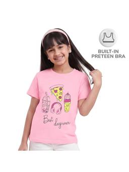 Plan B - Cotton Padded T-shirt For Girls