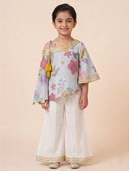 THE WISHING CLOSET - One Off Shoulder Printed Top with Palazzo
