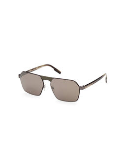 Ermenegildo Zegna - Brown Irregular Polarised and UV Protection Sunglasses EZ0210 59 08J (59)