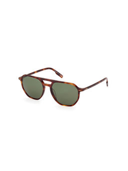 Ermenegildo Zegna - Brown Pilot Polarised and UV Protection Sunglasses EZ0212 55 52N (55)