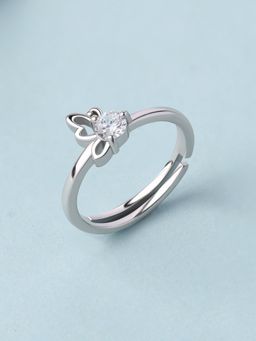 Ornate Jewels - Women White Stones Sterling Silver Ring