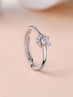Ornate Jewels - Women White Stones Sterling Silver Ring