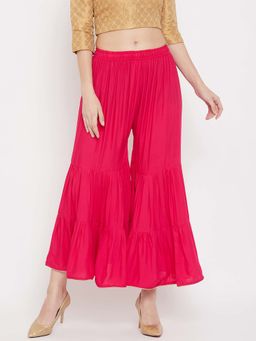 Clora Creation - Magenta Solid Flared Sharara