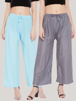 Clora Creation - Multi-Color Solid Wide Palazzos (Pack of 2)