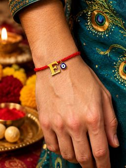 Digital Dress Room - E Letter Evil Eye Moli Thread Rakhi Bhai Bro