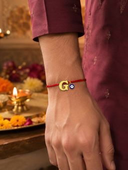 Digital Dress Room - G Letter Evil Eye Moli Thread Rakhi Bhai Bro