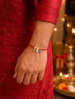 Digital Dress Room - H Letter Evil Eye Moli Thread Rakhi Bhai Bro