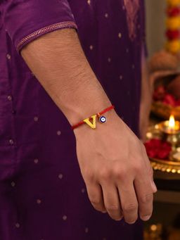 Digital Dress Room - V Letter Evil Eye Moli Thread Rakhi Bhai Bro