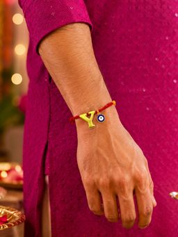 Digital Dress Room - Y Letter Evil Eye Moli Thread Rakhi Bhai Bro