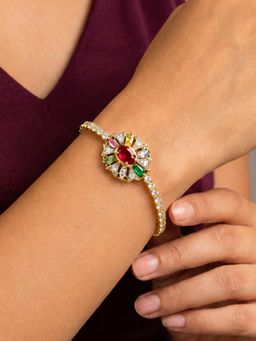 ARTKLIM - Radiant Gemstone Sunburst Anti-Tarnish Bracelet