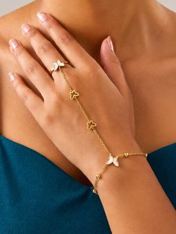 ARTKLIM - Butterfly Link Elegance Anti-Tarnish Ring Bracelet