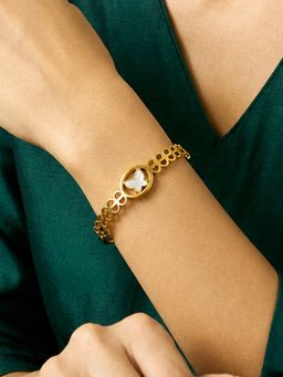 ARTKLIM - Mother Of Pearl Butterfly Charm Anti-Tarnish Bracelet