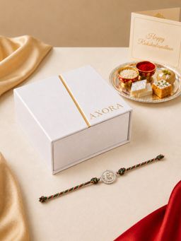 Axora Life - 925 Sterling Silver Ek Onkar Rakhi For Brother With Roli-Chawal