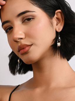 TOUCH925 - Pure 925 Silver Petal Pearl Earrings For Women