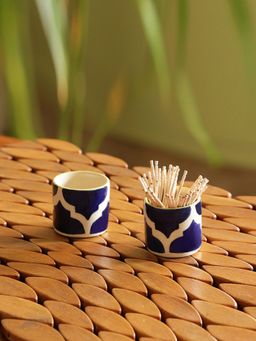 ExclusiveLane - 'Toothpick Stands' Handpainted in Ceramic Toothpick Holder Set