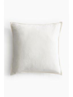 H&M - White Linen-Blend Cushion Cover