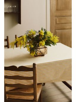 H&M - Yellow Linen-Blend Tablecloth