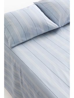 H&M - Blue Queen Bed Sheet With Pillow Covers