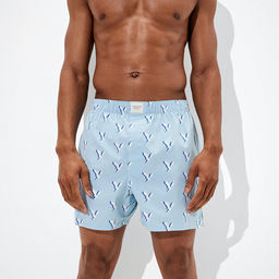 American Eagle - Men Blue Eagles Stretch Boxer Short Blue