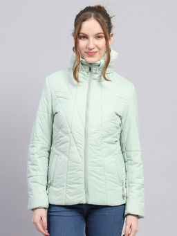 Monte Carlo - Green Solid Puffer Jacket