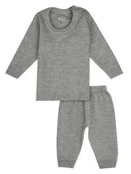 Bodycare - Thermal Unisex Grey Melange Top and Bottom (Set of 2)