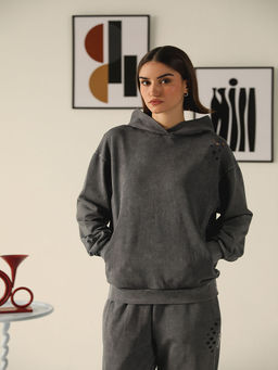 Muvazo - Grey Acid Drift Hoodie