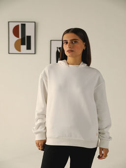 Muvazo - White Energized Ease Hoodie