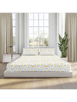 SLEEPSIA - Lounge Comfort Ditsy Florals Queen Size Double Bedsheets & 2 Pillow Cases