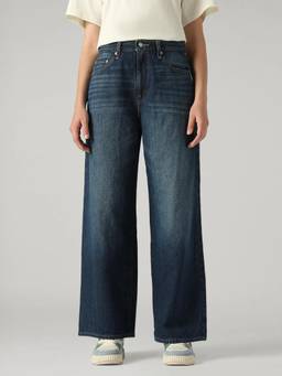 Levi's - Blue Wide Leg Fit High Rise Cinch Jeans