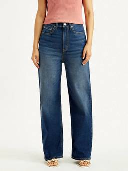 Levi's - High Rise Straight Leg Blue Jeans