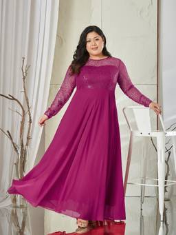 Miss Chase - A+ Curve Collection Pink Maxi Dress