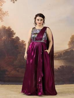 Miss Chase - A+ Curve Collection Purple Cocktail Party Dress