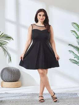 Miss Chase - A+ Curve Collection Black Mini Dress