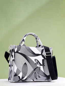 EcoRight - White Animal Print Satchel Handbag
