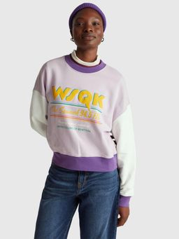 United Colors of Benetton - Round Neck Graphic Print Pullover Sweatshirt