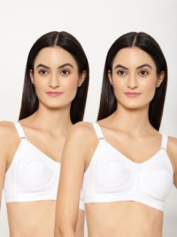 Floret - Wirefree Non-padded Seamless Bra - White