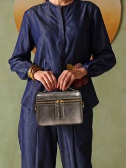 THE GUSTO - Bento Mini Silver Copper Sling Bag (Small)