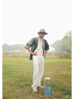 Doodlage - Left Over Denim Patchwork Black Shirt