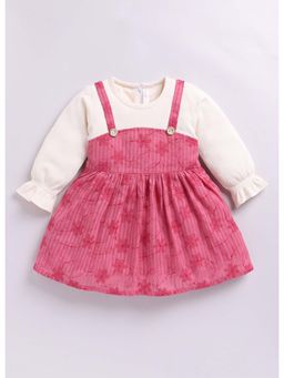 Toonyport - Girls Pink Cotton Printed Dress